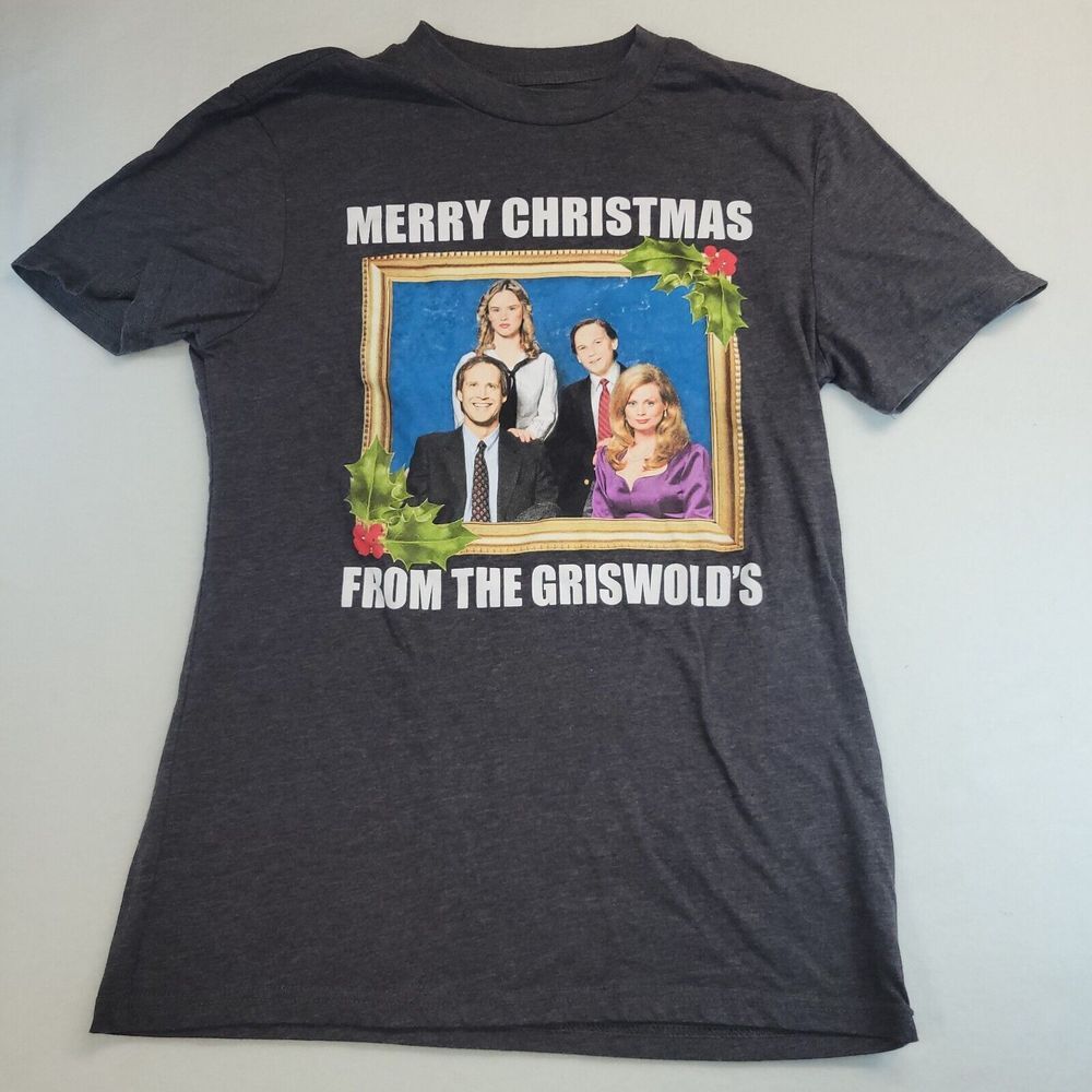 National Lampoons Merry Christmas From The Griswolds Vacation‎ T-shirt M Gray